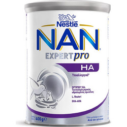 Nestle Nan ExpertPro HA Βρεφικό Γάλα Σκόνη 0m+ Χωρίς Ζάχαρη 400gr