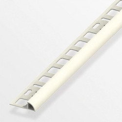Προφίλ πλακιδίων καμπυλωτό πλαστικό PVC 8mm 2,5m ιβουάρ