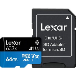 Lexar 633X microSDXC 64GB Class 10 UHS-I