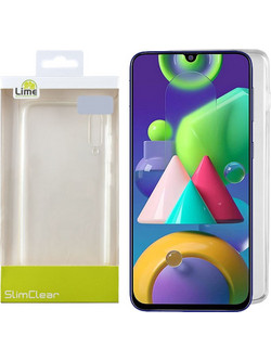 Lime Samsung Galaxy M21 / M215 Θήκη Κινητού Transparent