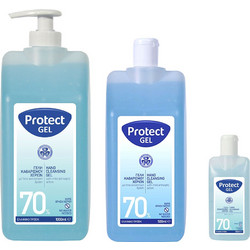 Protect Hand Cleansing Gel 70% Αντισηπτικό Gel Χεριών με Αντλία 100ml & Gel 500ml & Pump 1lt