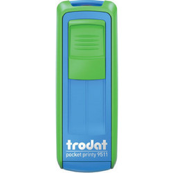 Σφραγίδα Τσέπης Trodt Pocket Printy 9511 Πράσινη Μπλε