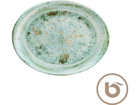 Bonna Πιάτα Ρηχά Πορσελάνης Οβάλ Odette Olive 31x24cm 6τμχ ODTOLMOV31OV