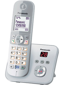 Panasonic KX-TG6821 Ασύρματο Τηλέφωνο με Ανοιχτή Ακρόαση Ασημί