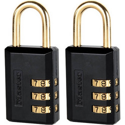 Masterlock Σετ 2 Λουκέτα Αποσκευών 20mm Με Συνδυασμό Και Μπρούτζινο λαιμό