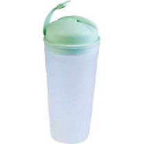 Σεικερ πλαστικό 500ml πράσινο με καπάκι ασφαλείας και τρύπα για καλαμάκι 8.5x19εκ. - For Home