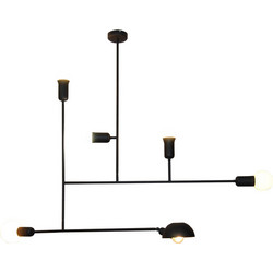 Home Lighting Rodney Κρεμαστό Φωτιστικό Οροφής Πολύφωτο LED Μαύρο 77-3814