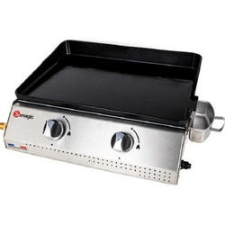 Somagic Vera 200 Inox 705338 Επιτραπέζια Ψησταριά Υγραερίου με 2 Εστίες 5.3kW Επιφάνειας 51.5x44.5cm