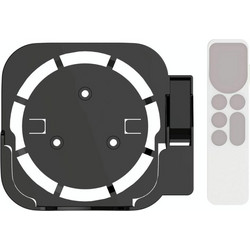 JV06T Set Top Box Bracket + Remote Control Protective Case Set for Apple TV(Black + White) (OEM)