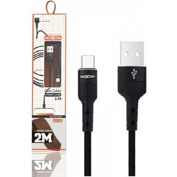 ΚΑΛΩΔΙΟ MOXOM CC-73 MICRO 2.4A (2m) - ΜΑΥΡΟ