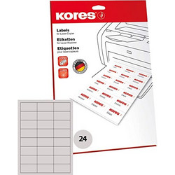 Αυτοκόλλητες ετικέτες Α4 Kores 70x37mm 1τμχ