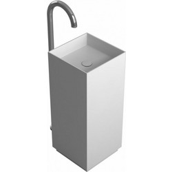 Inter Ceramic Νιπτήρας Μπάνιου Δαπέδου 38x38x90cm Λευκός ICB3890