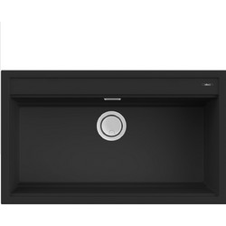 Elleci Best 360 Ένθετος Νεροχύτης Γρανίτη Kuro Black 86x51cm