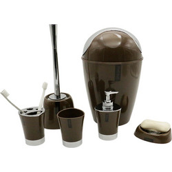 Αξεσουάρ Για Wc Σετ 6τμχ Flamingo Brown 8412131711496-2