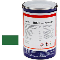 Hydroton Iron Alkyd Finish Βερνικόχρωμα Μετάλλου Πράσινο Ral-6001 Gloss 0.75lt