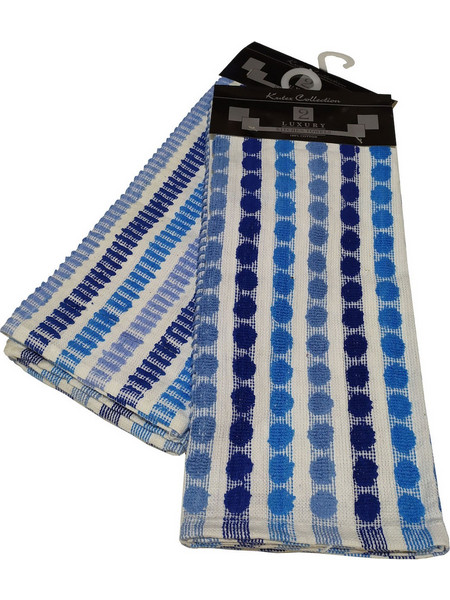 KOMVOS HOME ΣΕΤ ΠΟΤΗΡΟΠΑΝΑ 2 ΤΕΜΑΧΙΩΝ 45X65CM ΠΕΤΣΕΤΕ - BLUE - KOMVOS 7001167-4