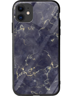 Θήκη Agate Stone - Dark Blue iPhone 11 Groove TPU (Tempered Glass και TPU)