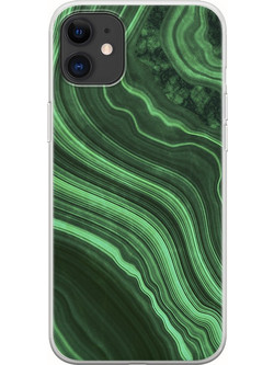 Θήκη Agate Stone - Malachite iPhone 11 Flexible TPU (Διάφανη Σιλικόνη)
