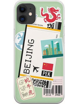 Θήκη Ticket To Beijing iPhone 11 Flexible TPU (Διάφανη Σιλικόνη)