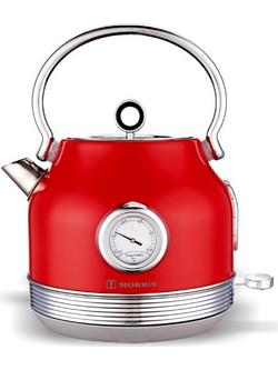 Morris Retro R20812WKR Ανοξείδωτος Βραστήρας 1.7lt 2200W Κόκκινος
