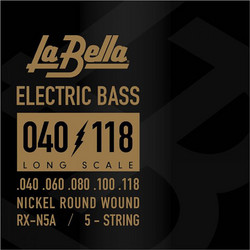 La Bella RX-N5A Σετ 5 Χορδές Ηλεκτρικού Μπάσου Nickel Plated Steel 40-118" Light Tension