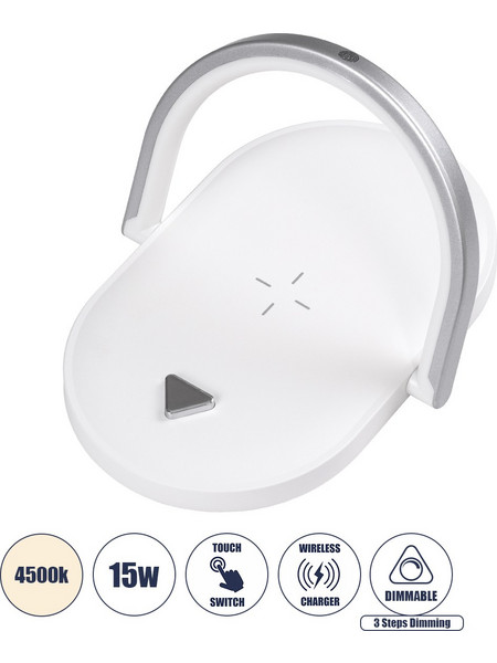 Globostar Eclipse 76559 Πορτατίφ Αφής LED Λευκό Π13xΥ10cm