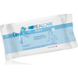 Realcare Μωρομάντηλα Χωρίς Οινόπνευμα & Parabens με Χαμομήλι 72τμχ