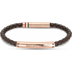 Ducati Vittoria Ανδρικό Βραχιόλι Χειροπέδα από Δέρμα & Ατσάλι DTAGB2137804