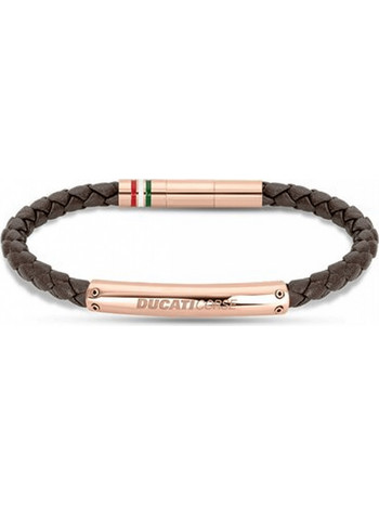 Ducati Vittoria Ανδρικό Βραχιόλι Χειροπέδα από Δέρμα & Ατσάλι DTAGB2137804