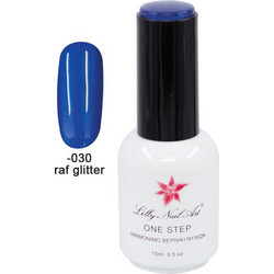 Lilly Nail Art One Step Raf Glitter Ημιμόνιμο Βερνίκι Νυχιών 15ml
