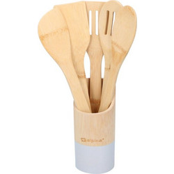 Alpina Σετ Εργαλεία Μαγειρικής 5 τεμαχίων από Bamboo, 30x7x7 cm Γκρι - Alpina Switzerland