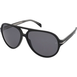 David Beckham DB1091S 807/M9 Ανδρικά Γυαλιά Ηλίου Aviator Κοκάλινα Μαύρα με Γκρι Polarized Καθρέπτη Φακό