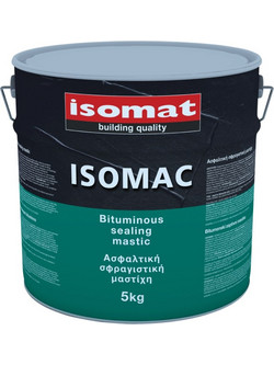 Isomat Isomac Ελαστομερής Επαλειφόμενη Στεγανωτική Ασφαλτική Μαστίχη Ταράτσας Μαύρη 5kg