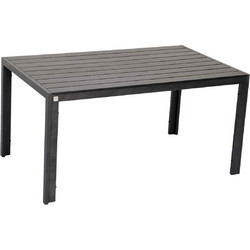 Velco Ορθογώνιο Τραπέζι Κήπου Ξύλινο Ανθρακί 160x90x74cm 180-4956