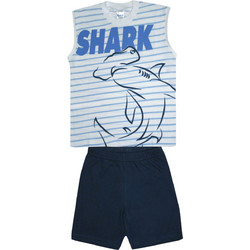Pretty Baby Surf Παιδική Πιτζάμα Βαμβακερή Καλοκαιρινή Μπλε 63033