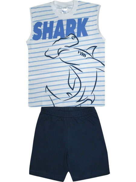 Pretty Baby Surf Παιδική Πιτζάμα Βαμβακερή Καλοκαιρινή Μπλε 63033