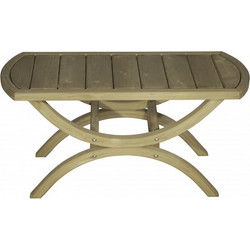 Amazonas Tavolino Οβάλ Τραπεζάκι Κήπου Ξύλινο Μπεζ 86x42x36cm AZ-2030920