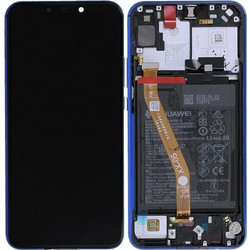 Γνήσια Οθόνη LCD και Μηχανισμός Αφής με Πλαίσιο και Μπαταρία για Huawei P Smart Plus 02352BUH Purple (Service Pack)