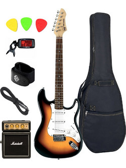 VGS RC-100 Standard Bundle Ηλεκτρική Κιθάρα ST Style με SSS Μαγνήτες Sunburst