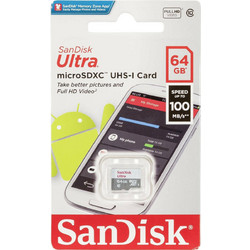 Sandisk Ultra Lite microSDXC 64GB Class 10 UHS-I 100MB/s + Adapter