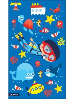 AlpinPro Diving Πετσέτα Θαλάσσης Microfiber Μπλε 70x120cm CMS-L-3
