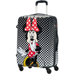 American Tourister Disney Legends Minnie Mouse Polka Dot Παιδική Βαλίτσα Μεσαία 65x47x27cm με 4 Ρόδες Μαύρη Πολύχρωμη