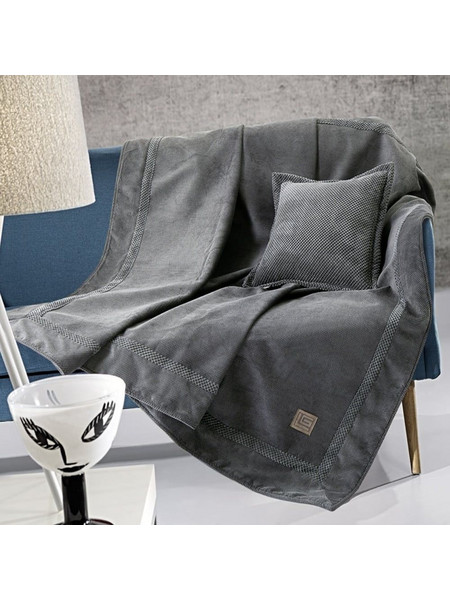 Guy Laroche Ριχτάρι Διθέσιου Καναπέ 170x250 Rubicon Anthracite