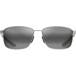 Maui Jim 856-17 Ανδρικά Γυαλιά Ηλίου Τετράγωνα Μεταλλικά Ασημί με Γκρι Καθρέπτη Φακό