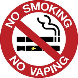Πινακίδα Σήμανσης Αυτοκόλλητη ΝΟ SMOKING / ΝΟ VAPING 9,5 x 9,5 cm