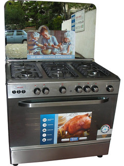 Din-Gas 9605SF Royal Κουζίνα Αερίου 115lt με Εστίες Αερίου 90cm Inox