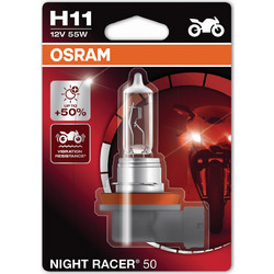 OSRAM H11 12V 55W PGJ19-2 Night Racer 50% ΠΕΡΙΣΣΟΤΕΡΟ ΦΩΣ (64211NR5-01B) 1τμχ