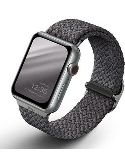 Uniq Aspen Braided Λουράκι Υφασμάτινο Granite Grey (Apple Watch 42 / 44 / 45mm)