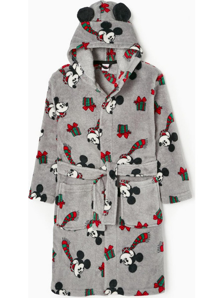 Zippy Mickey Παιδική Ρόμπα Fleece Χειμωνιάτικη Γκρι 31047280027