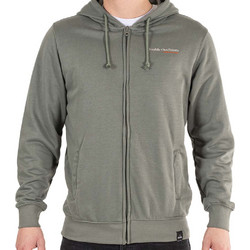 Double Ανδρική Ζακέτα Fleece με Κουκούλα και Φερμουάρ Πράσινη MTOP-77